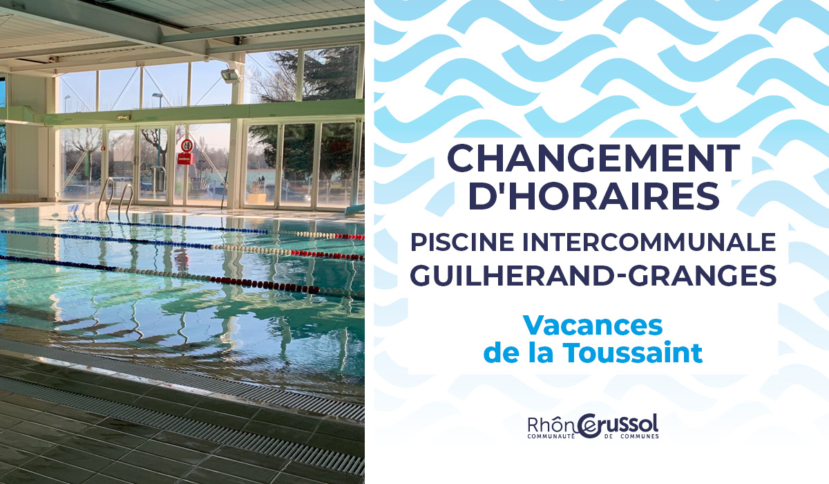 Horaires piscine Guilherand granges vacances scolaires